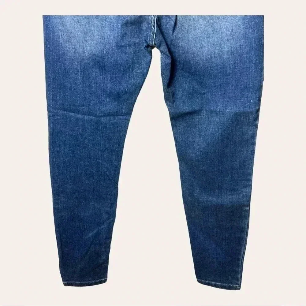 1269. KANCAN HIGH WAISTED SUPER SKINNY DENIM JEANS SIZE 15/31 FACTORY DISTRESSED